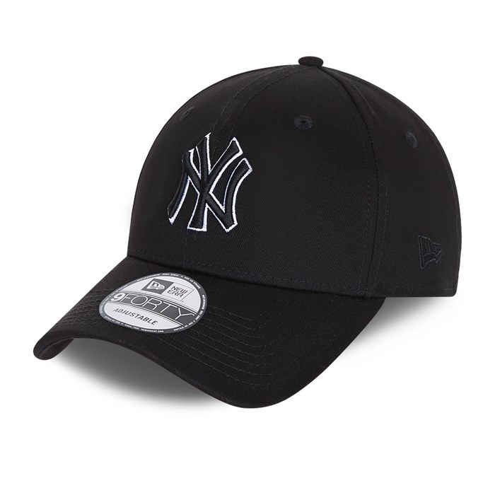 New York Yankees Base 9FORTY Snapback Lippis Mustat - New Era Lippikset Finland FI-391862